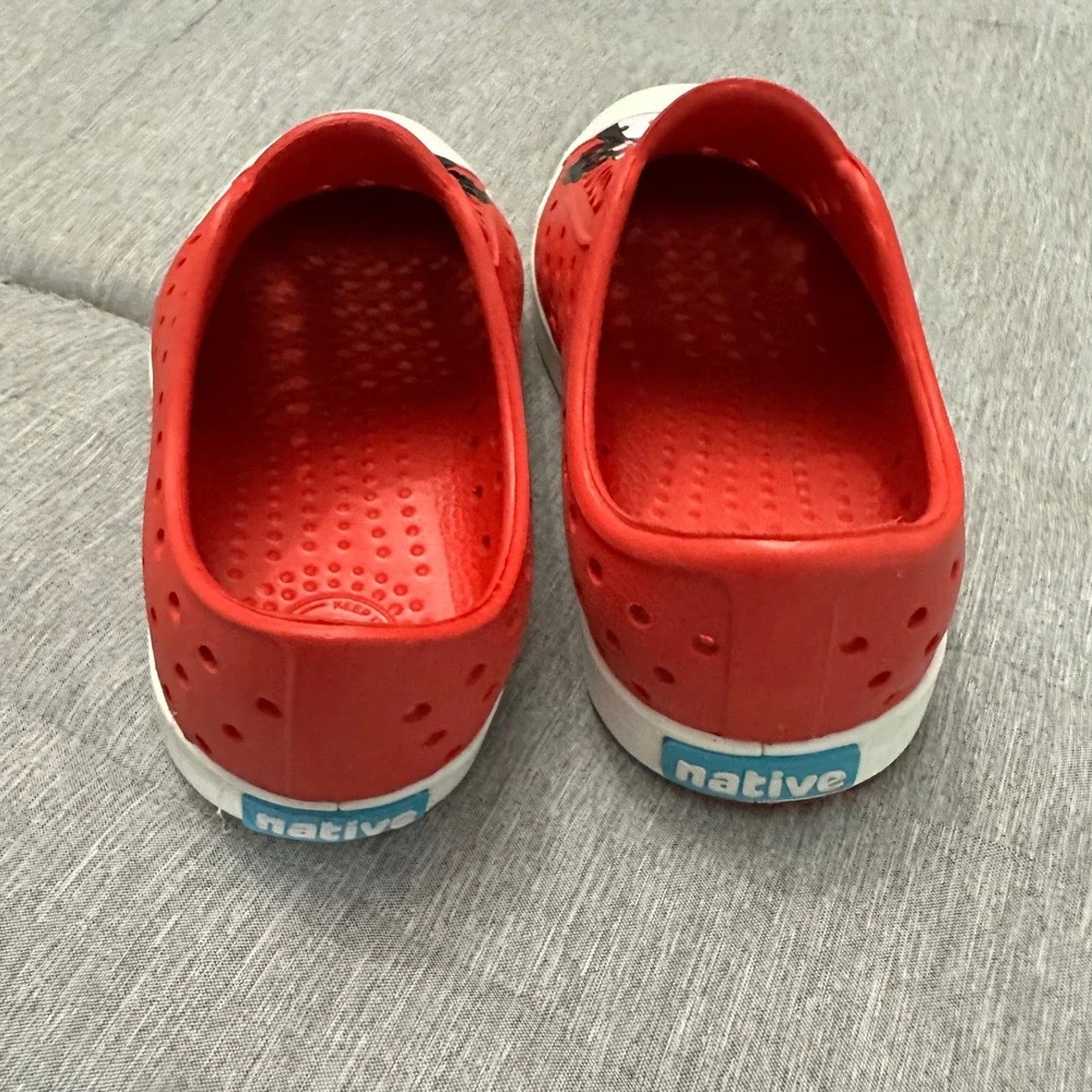 Native Jefferson Disney Minnie Mouse Red Slip On Shoes Toddler Kids Sneaker C9